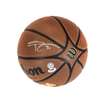 Tim Duncan Autographed NCAA Basketball
